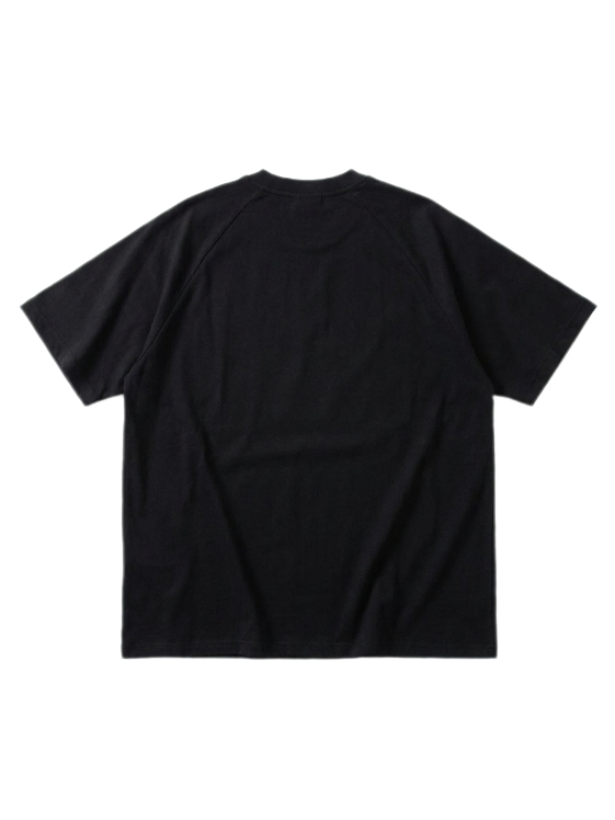 Black t-shirt on a white background