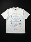 (Epic PVP) 100% cotton White t-shirt  with colorful graphics and text on a black background